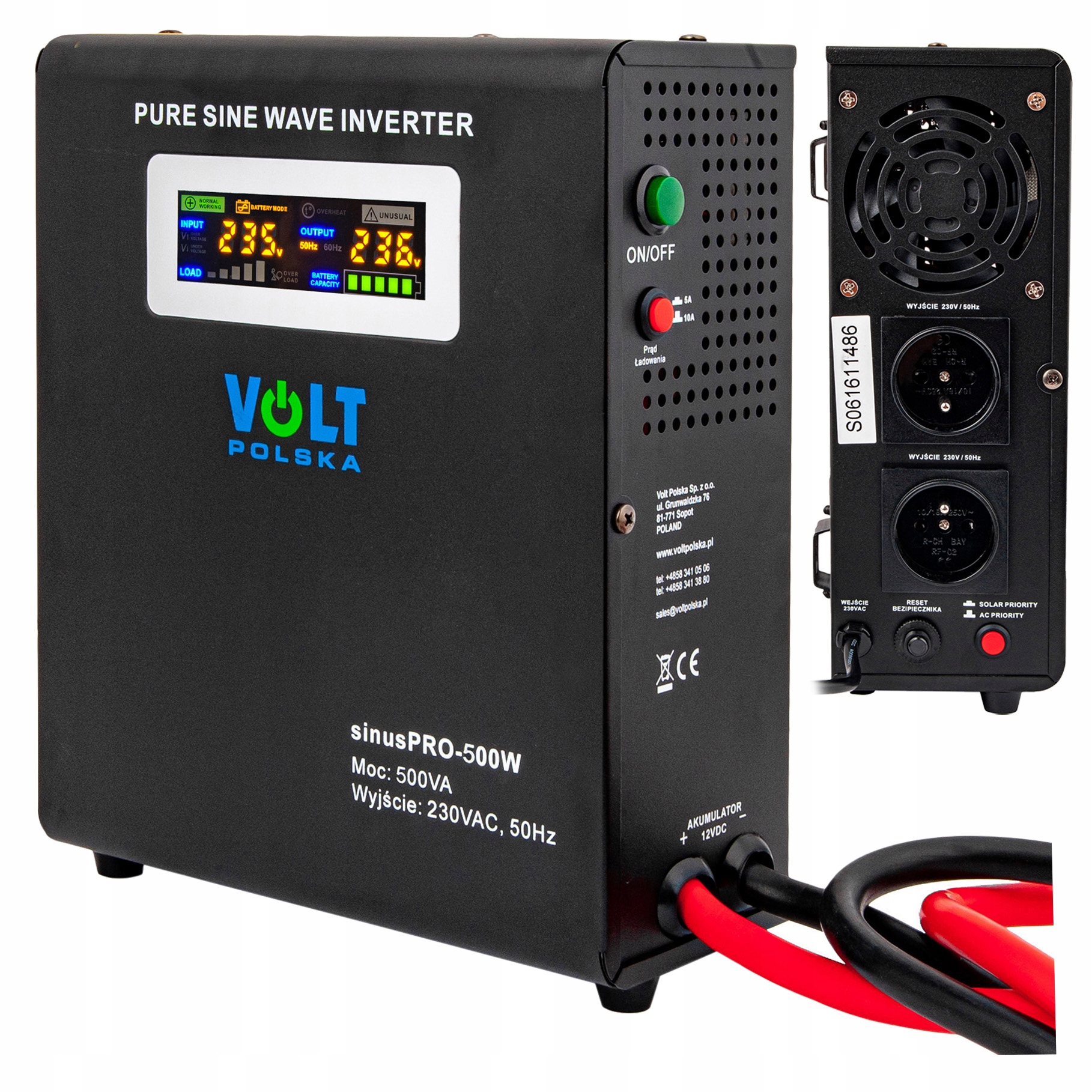 Núdzový zdroj Volt Polska sinusPro-500W